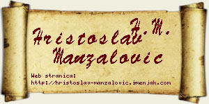 Hristoslav Manzalović vizit kartica